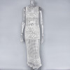 Bikini Top Knit Hollow Chainlink Vest Long Dress 53