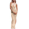 Bikini Top Tie Tassel Swimsuit Coat Beach Maxi Skirt 49