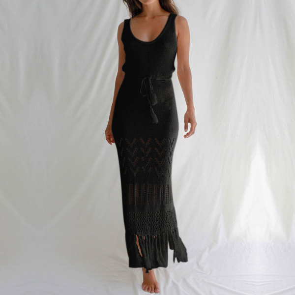 Fringed Swimsuit Coat Beach Long Skirt Women's Bikini Cover Up 50