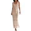 Fringed Swimsuit Coat Beach Long Skirt Women's Bikini Cover Up 50