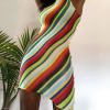 Hip wrap fashion slim sleeveless round neck dress 34