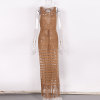 Hollow tie fringed swimsuit coat dress 41