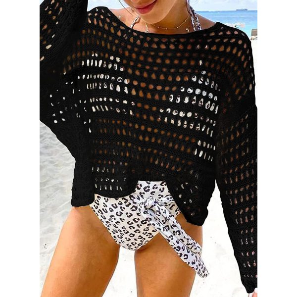 Hot Sale White Knit Loose Beach Bolero Sunscreen Shirt 65