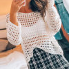 Hot Sale White Knit Loose Beach Bolero Sunscreen Shirt 65