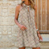 Lace Elegant Sleeveless Beach Solid Plaid Dress 35