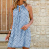 Lace Elegant Sleeveless Beach Solid Plaid Dress 35