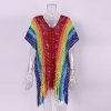 New Rainbow Color Seaside Holiday Beach Dress Sexy Knit Bikini Cover Up 84