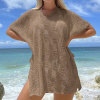 New strappy beach blouse hollow-knit beach skirt 75