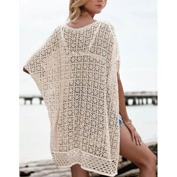 New women's sun protection clothing hollow knitted mesh outerwear 85