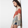 Plus size women's cutout V-shaped round neck beach cover-up 62