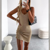 Pure color sexy women's vest skirt skirt hem dress 29