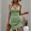 Pure color sexy women's vest skirt skirt hem dress 29