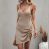 Pure color sexy women's vest skirt skirt hem dress 29