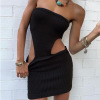 Sleeveless Knit Dress Tight Hollow Wrap Dress 18