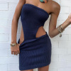 Sleeveless Knit Dress Tight Hollow Wrap Dress 18