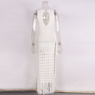 Solid Color Bikini Sunscreen Knit Beach Cover Up 47