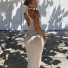 Solid Color Slim Sexy Long Dress Beach Vacation Dress 16