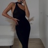 Solid Color Slim Sexy Long Dress Beach Vacation Dress 16