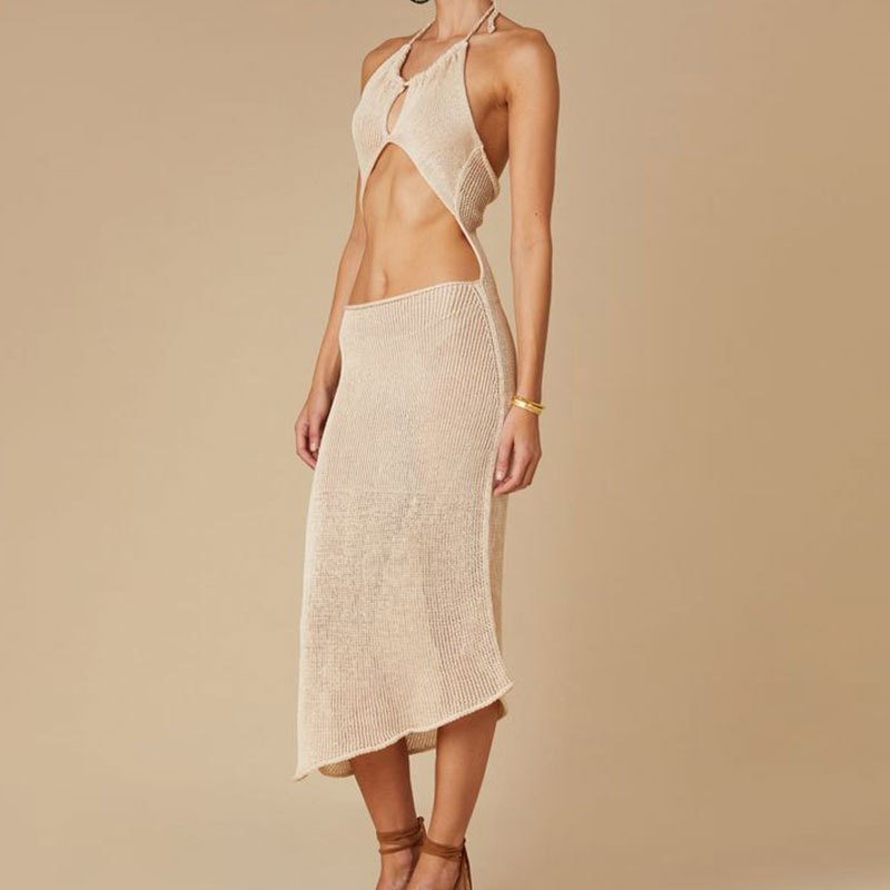Strap sexy backless beach dress 5
