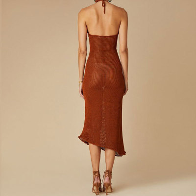 Strap sexy backless beach dress 5