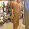 Strapless knitted fringed dress 6