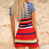 Striped Slim Sexy Dress Knitted Hip Skirt 36
