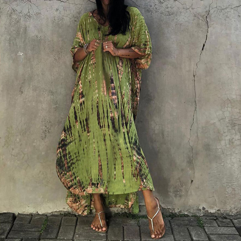 Sun Clothing Rayon Halo Holiday Robe Dress Top 111