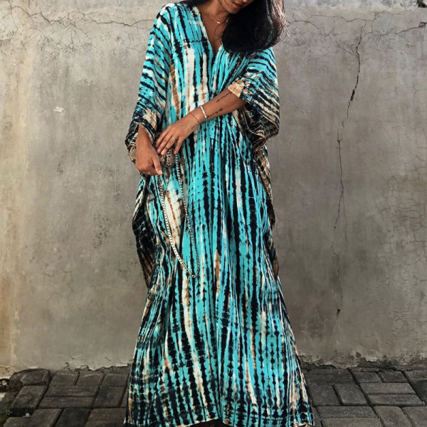 Sun Clothing Rayon Halo Holiday Robe Dress Top 111
