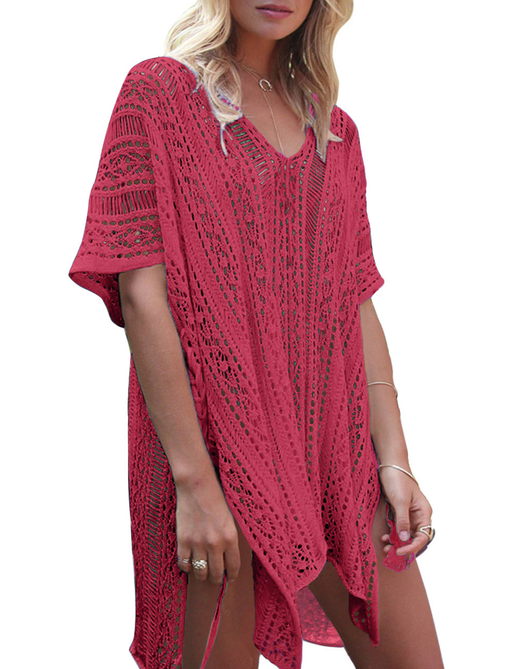 sun protection knitted swimsuit blouse 56