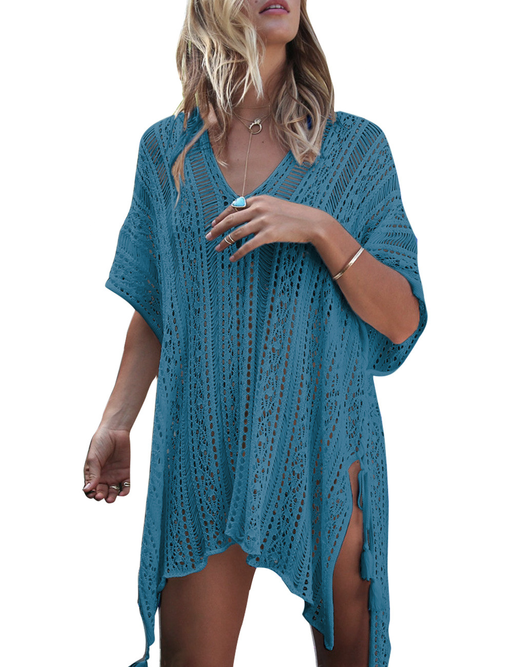 sun protection knitted swimsuit blouse 56