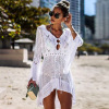 Swimsuit Knitwear Bell Sleeve Hollow Lace Beach Long Dress 87