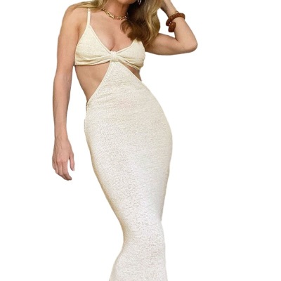 Tight strapless backless beach dress 66
