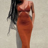 Tight strapless backless beach dress 66
