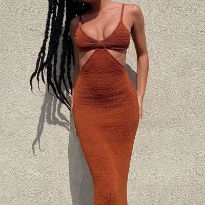 Tight strapless backless beach dress 66
