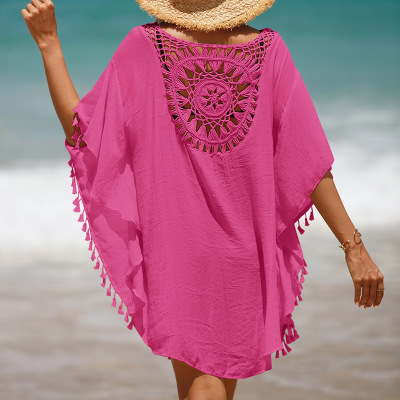 women's hollow beach cover up bikini sun protection shirt 26