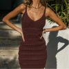 Women's niche western style knitted suspender skirt temperament dress 30