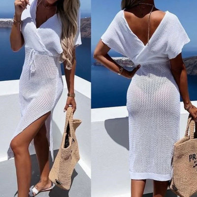 women's sexy slit bikini sunscreen dress 13