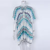 Beach Cover-Up Holiday Knit Colorblock Bikini Cover-Up 120 