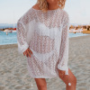 Bikini Blouse Cutout Pompom Fringe Knit Pullover Dress 130