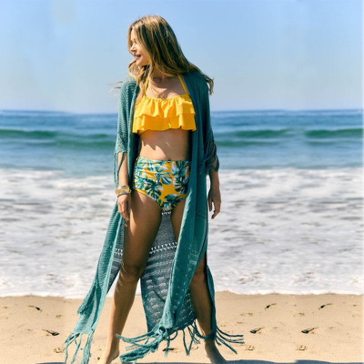 Bikini Cover Up Dress Belt Long Beachwear 154