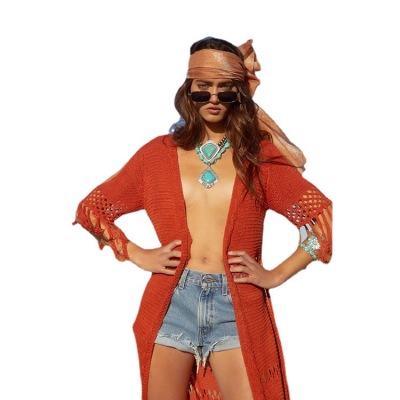 Bikini Cover Up Dress Belt Long Beachwear 154