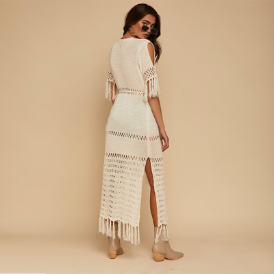 Bikini Cover Up Dress Belt Long Beachwear 154
