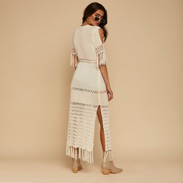 Bikini Cover Up Dress Belt Long Beachwear 154