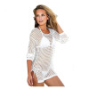 Knitted long-sleeved mesh hollow beachwear sun protection clothing 81 
