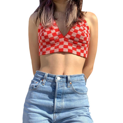 Swimsuit Girls Swimsuit Sexy Red Plaid Holiday Bikini 76